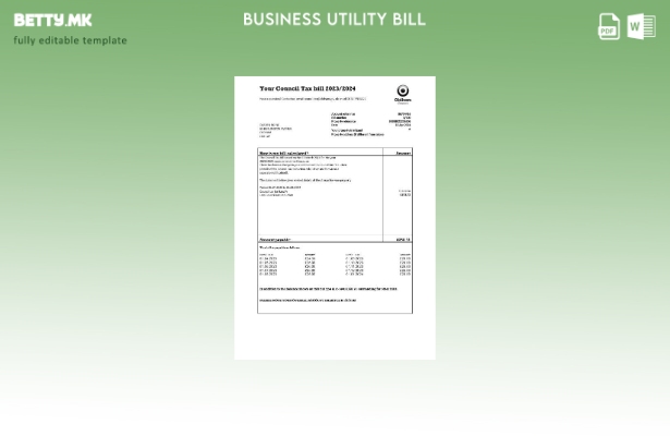 Обединетото Кралство Олдам советот за данок на деловна сметка за комунални услуг